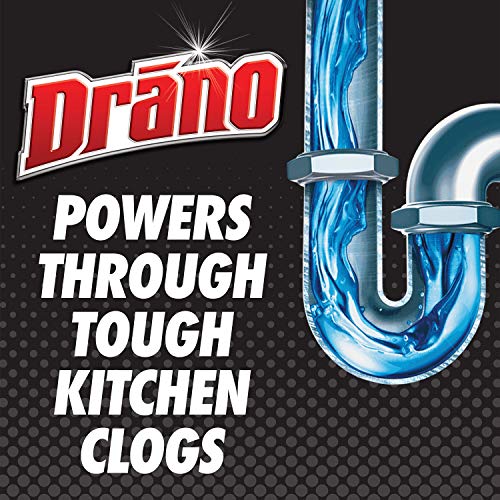 Drano Kitchen Granules Drain Clog Remover and Cleaner, Unclogs blockage from Grease or Cooking Oil, 17.6 oz