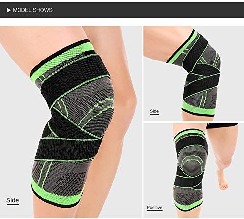 Knee Sleeve, Knee Pads Compression Fit Support -for Joint Pain and Arthritis Relief, Improved Circulation Compression - Wear Anywhere - Single (S, Green)