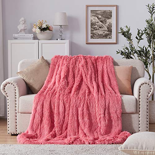 NexHome Soft Shaggy Faux Fur Blanket Throw Blanket 50 x
