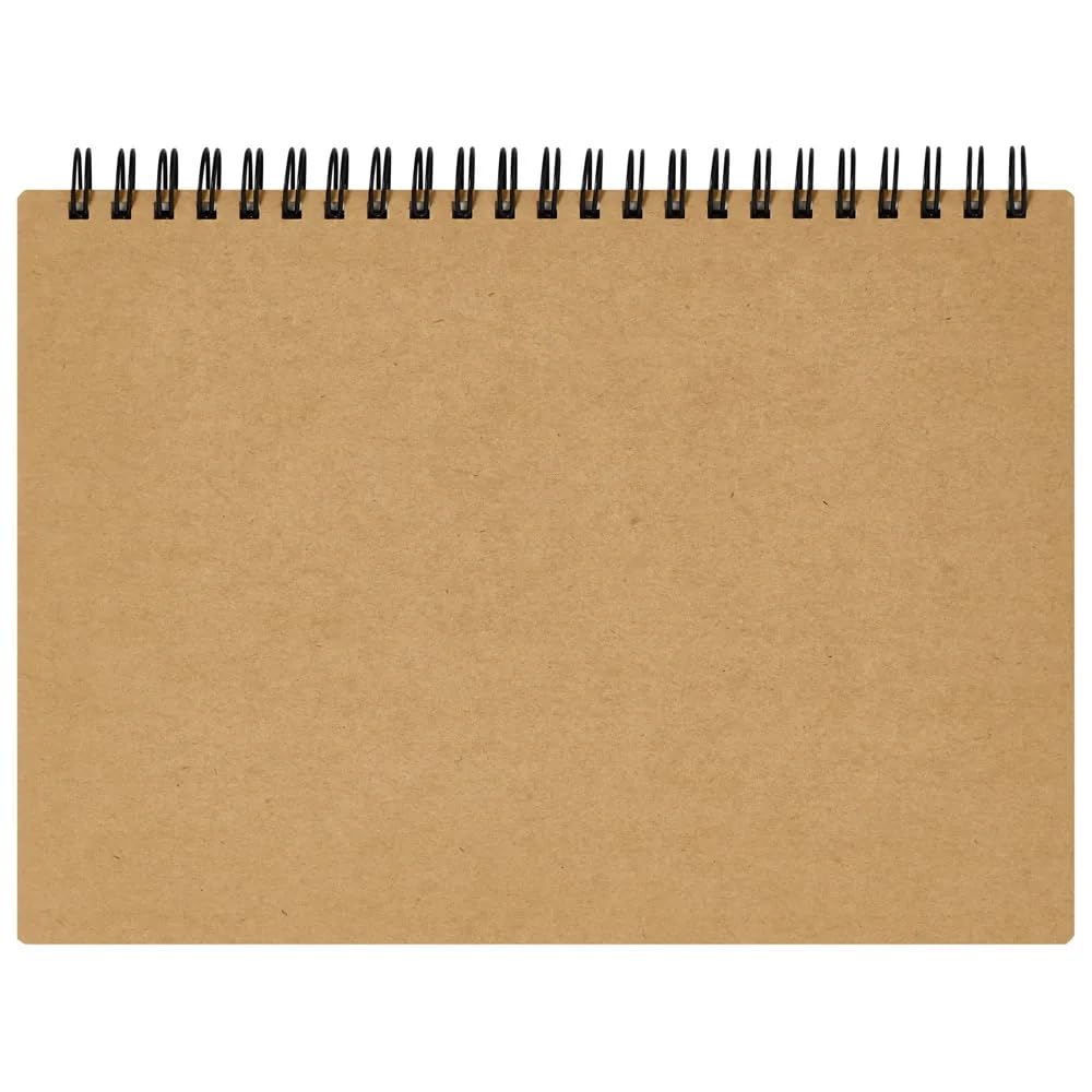 MNEMOSYNE Notebook 5.83 x 8.27 Inches (Horizontal A5), 5mm-squared, 70 Sheets (N182A), White