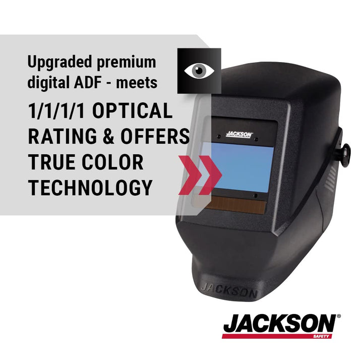Jackson Safety HSL 100 Welding Hood - Auto Darkening Welding Helmet with Insight Digital Variable ADF - Narrow Shell for Tight Spaces - ANSI Z87.1