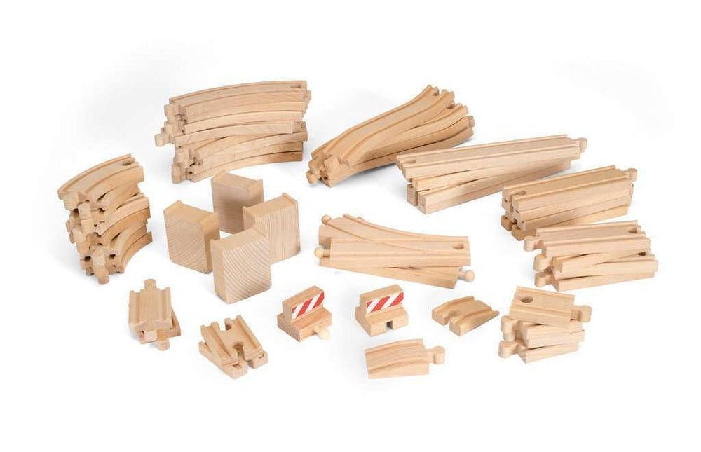 BRIO 33772 Special Track Pack - 50 Piece Set of Wooden 