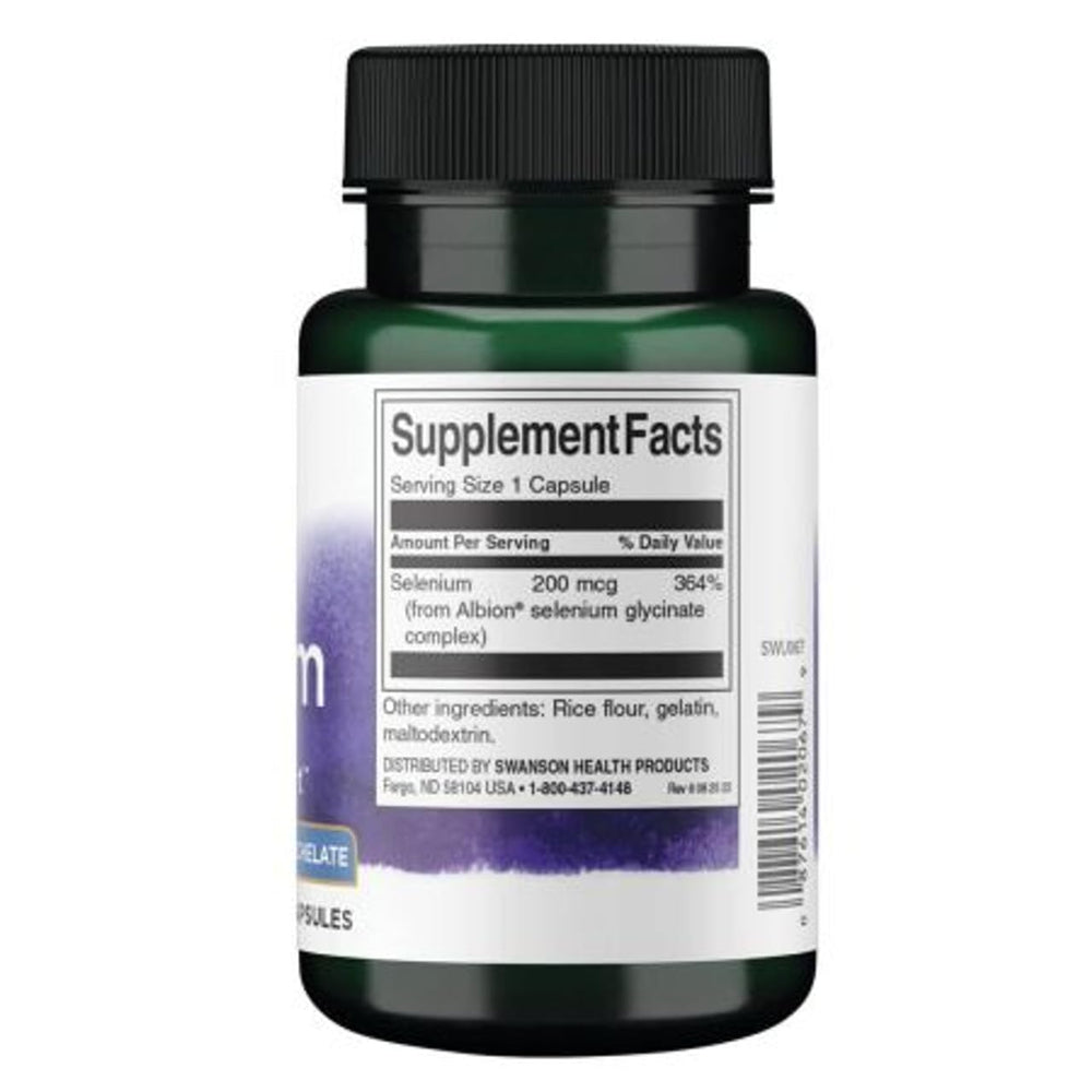 Swanson Albion Complexed Selenium 200 mcg 90 Capsules