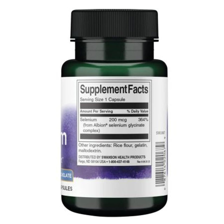 Swanson Albion Complexed Selenium 200 mcg 90 Capsules