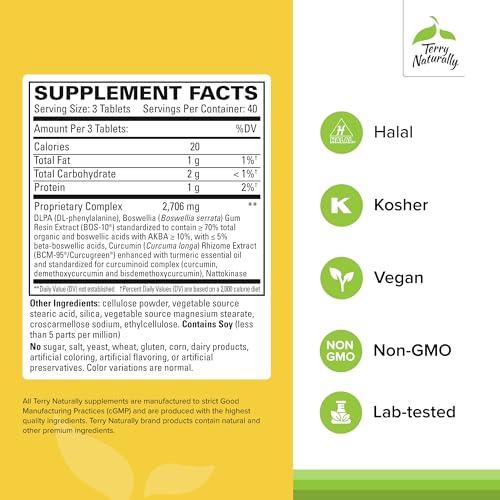 Curamin Extra Strength - Curcumin & Boswellia Supplement for Healthy Circulation Support - Turmeric Supplement to Support Joints, Muscle Health & Endorphin Production - 120 Tablets