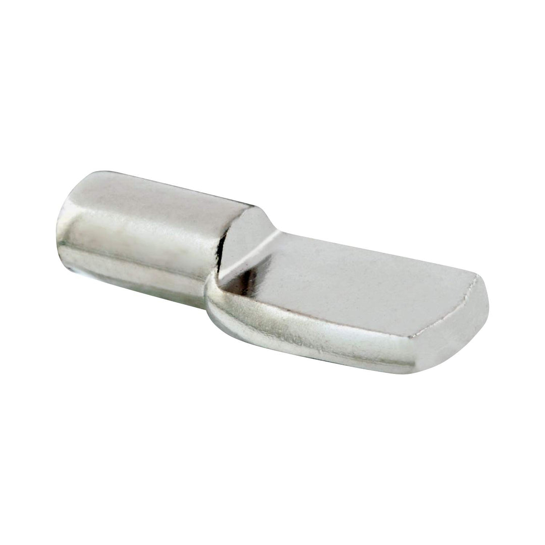 100 Pack Rok Hardware Heavy Duty 1/4 inch (6.35mm) Shelf Pin Spoon Shaped Cabinet Support Pegs Holder, Metal, Nickel Finish - ROKSP14N