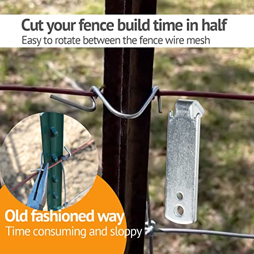 Fence Wire Twister for T Post Clips, Time Saver Barb Wire Fence Tools Easy to Use Strong Enough to Twist Any Fencing Wire (5 Pack)