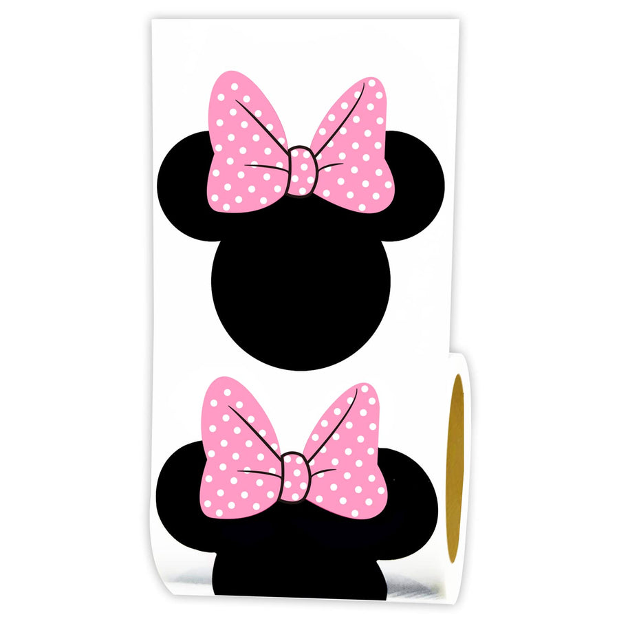 LONGYU 150Pcs Minnie Mouse Head Stickers Big Size 2.73 