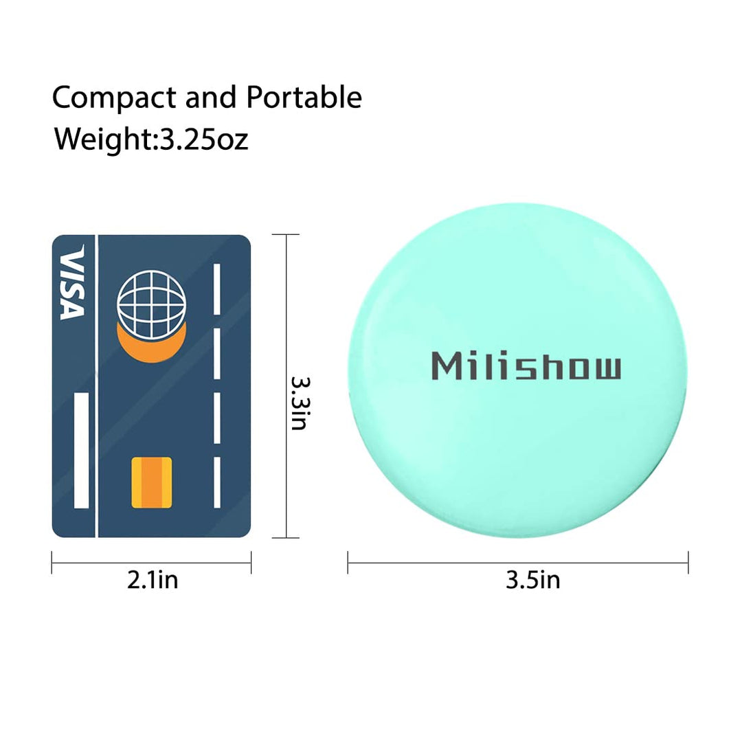 Compact Mirror with LED Light,1x/10x Magnifying Rechargeable Mirror,3.5in, Dimmable Travel Mirror for Purse,Pocket,Handheld 2-Sided Makeup Mirror