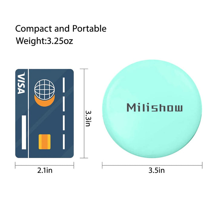 Compact Mirror with LED Light,1x/10x Magnifying Rechargeable Mirror,3.5in, Dimmable Travel Mirror for Purse,Pocket,Handheld 2-Sided Makeup Mirror