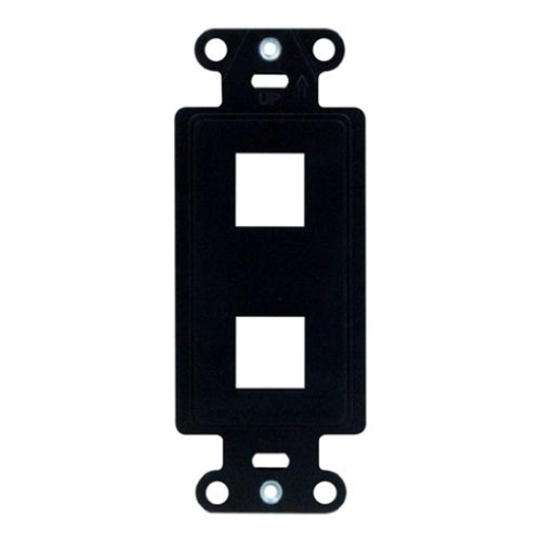 OnQ / Legrand WP3412BK 2Port Decorator Outlet Strap, Bl