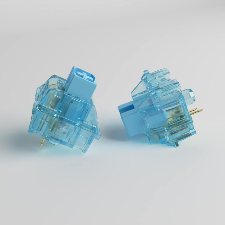 3 Pin Jelly Blue Tactile Switches 40gf for DIY Mechanical Keyboard, Dustproof Stem, Compatible with Backlit Mechanical Keyboard (45pcs)