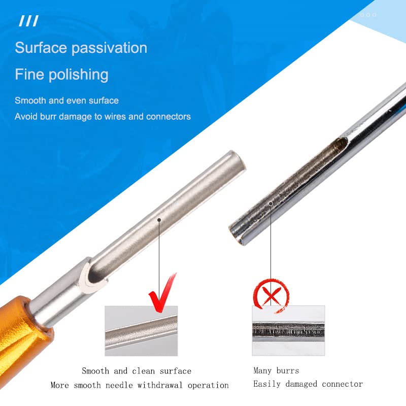 D SUB Connector Pins Removal Tool DRK-D SUB Pins insertion Extraction Tool for TE/AMP/Harting Heavy Duty 5A Han D SUB Connector Crimp Contacts Extract, ID:0.07,OD: 0.09