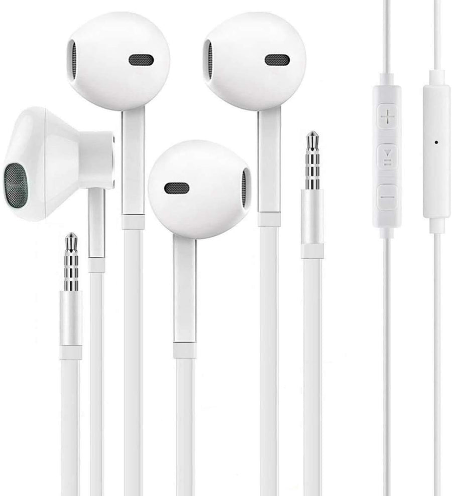2pack for iPhone Earbuds with 3.5 mm Headphone Plug for Mic Call + Volume Control Earphones Compatible with iPhone 6s / 6plus / 6 / 5s, Android, PC in-Ear Headphone Headset