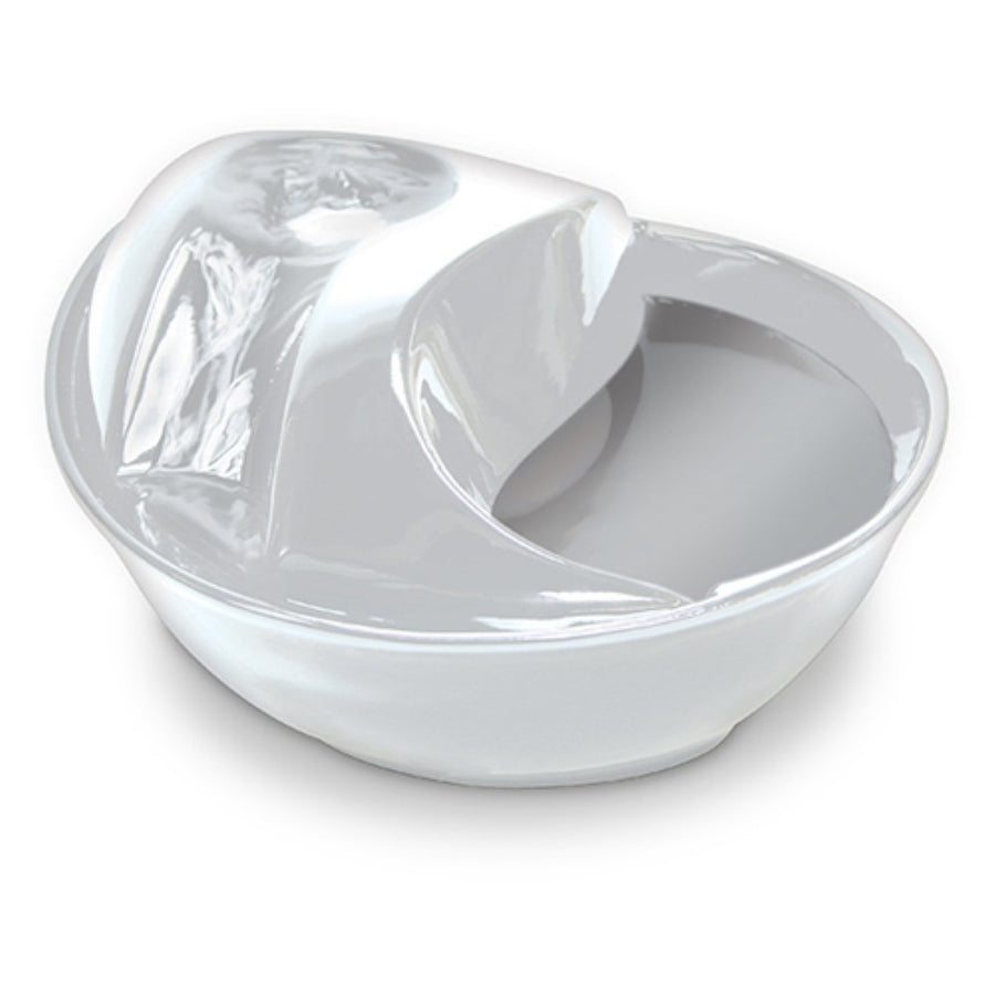 Raindrop Fountain, Pet Drinking Fountains (60 oz., White Ceramic)