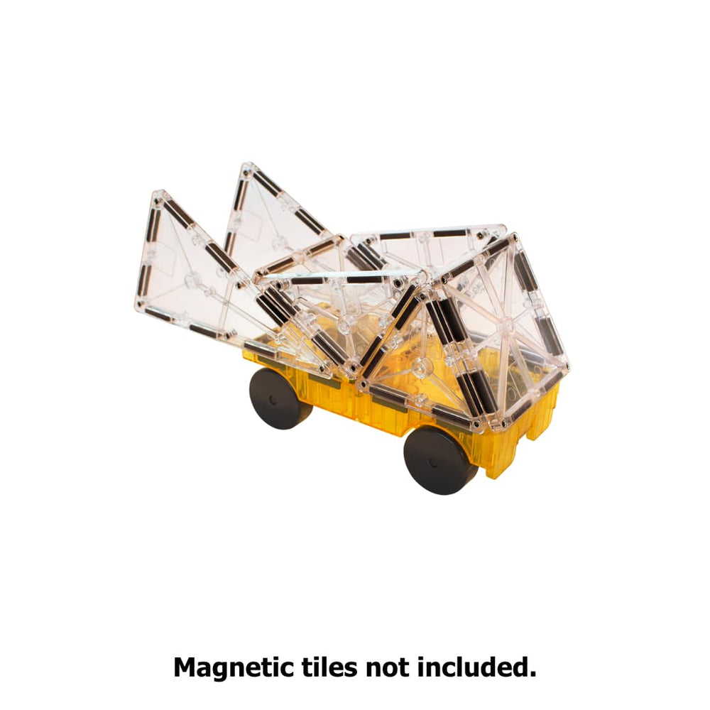 Cars – Green & Yellow 2-Piece Magnetic Construction Set, The ORIGINAL Magnetic Building Brand