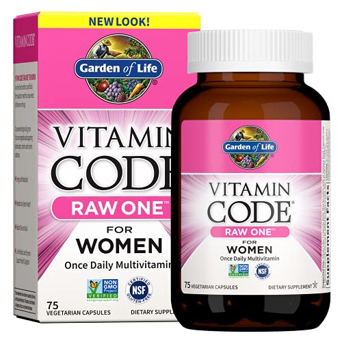 Vitamin Code Raw One Once Daily Multivitamin Capsules, Fruits, Veggies, Probiotics for Womens Health, Vegetarian, Gluten Free, 75 Count