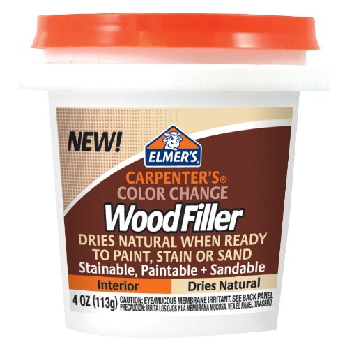 Elmer&#39;s Carpenter&#39;s Color Change Wood Filler, 4 oz., Natural (E912)