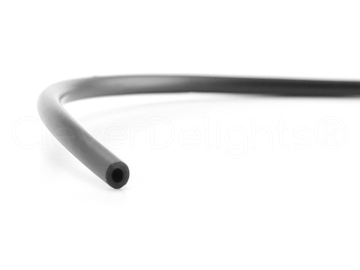 Black Hollow Rubber Tubing - 75 Feet - 3mm Diameter Tube Cord - 3/32 OD x 1/32 ID