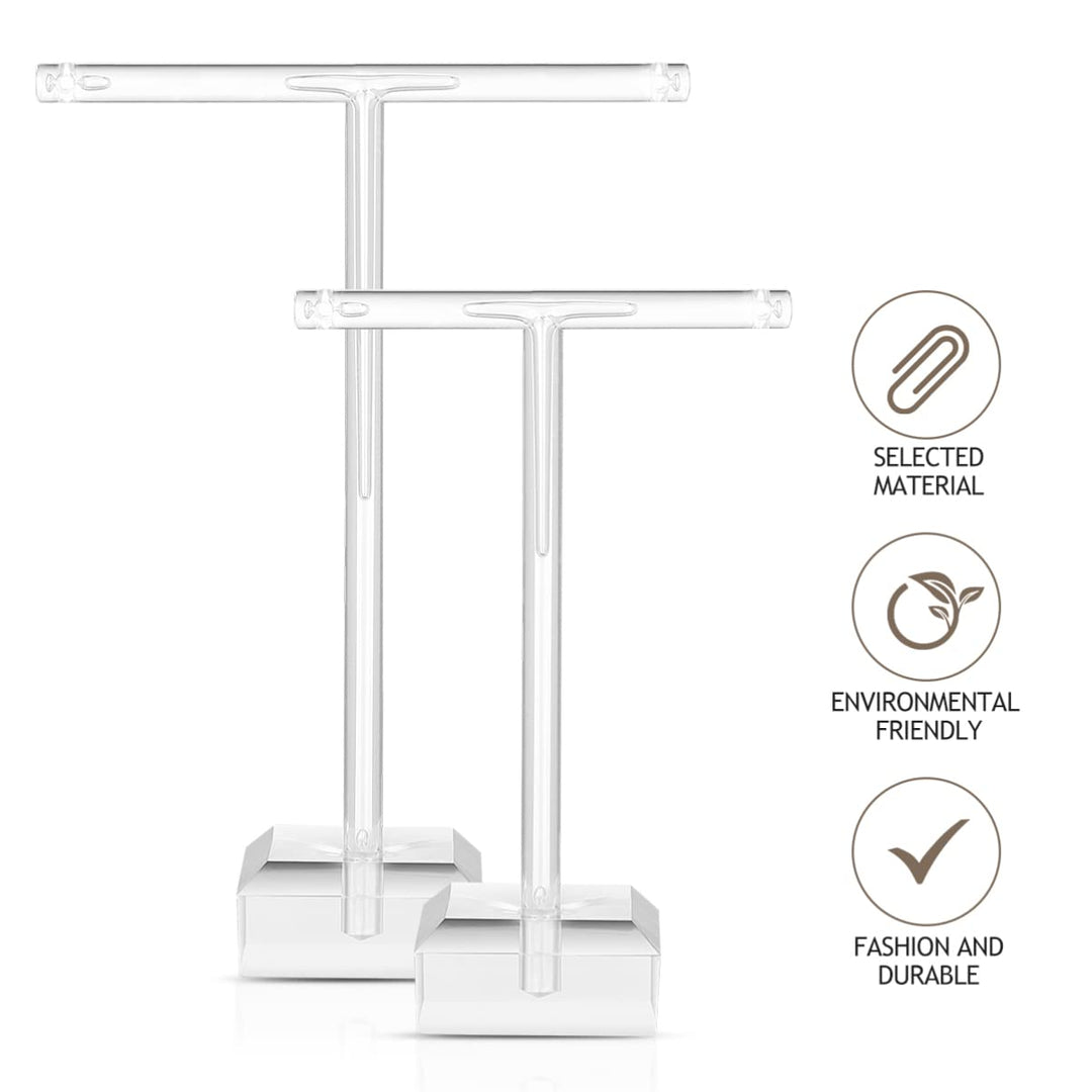 DOITOOL 2pcs Earring Stand Holder Shape Jewelry Organizer Display Rack Transparent Jewelry Display Earrings Studs Ear Accessories