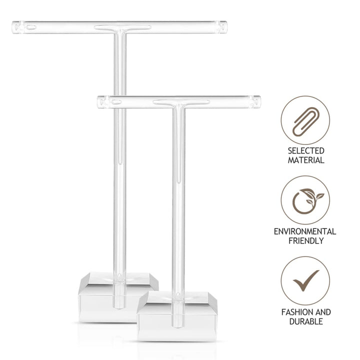 DOITOOL 2pcs Earring Stand Holder Shape Jewelry Organizer Display Rack Transparent Jewelry Display Earrings Studs Ear Accessories