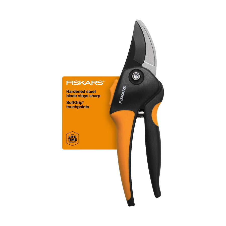 Bypass Pruning Shears, Branch Cutter with 5/8 Cut Capacity, Garden Shears with Sharp Steel Blade, Rust Resistant, Ergonomic Pruners with Comfort Handle and Safety Lock, Gardening Hand Tools