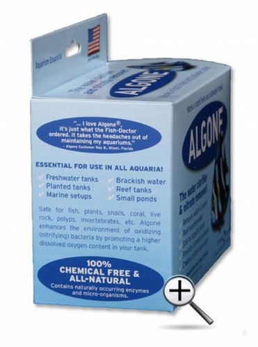 Algone Aquarium Water Clarifier and Nitrate Remover, Large