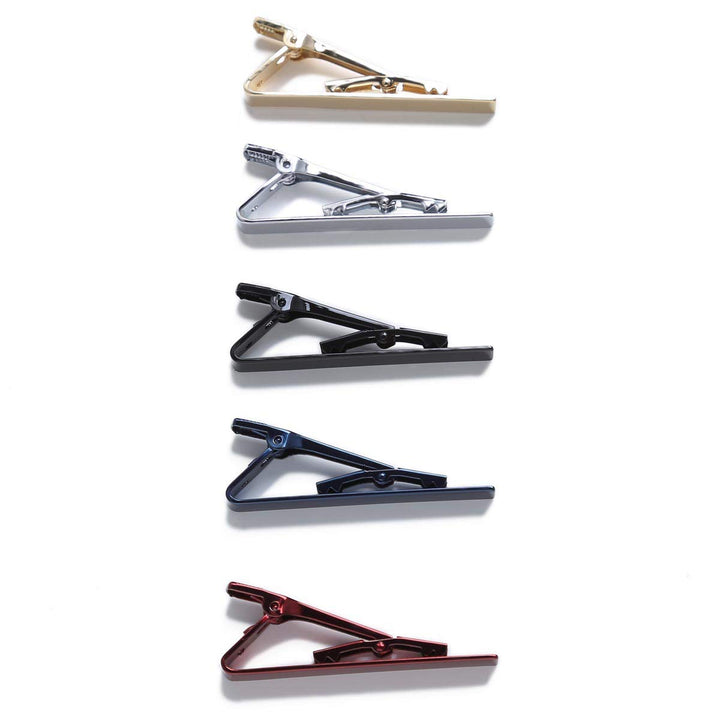 5 Pcs Tie Clips for men Tie Bar Clip Set for Regular Ties Necktie Wedding Business Tie Pin Clips