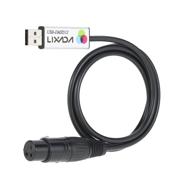 Lixada USB to DMX Interface Adapter Controller DMX512 f