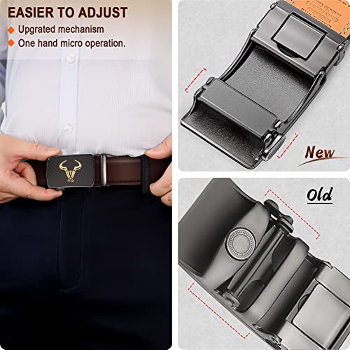 BULLIANT Men&#39;s Belt,Brand Ratchet Belt Of Genui
