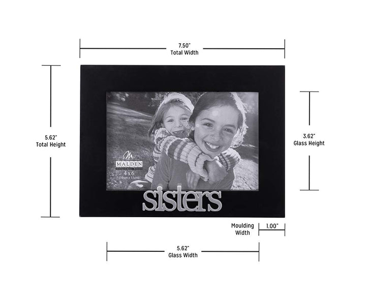 Sisters Expressions Frame, 4 by 6-Inch