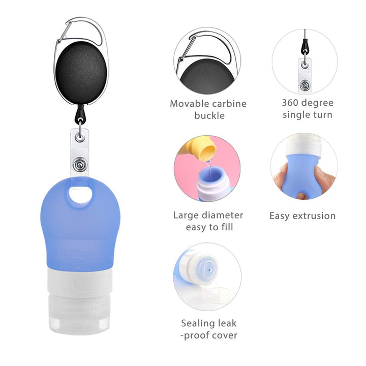 Linkidea Portable Silicone Travel Bottles Set, Empty Ha