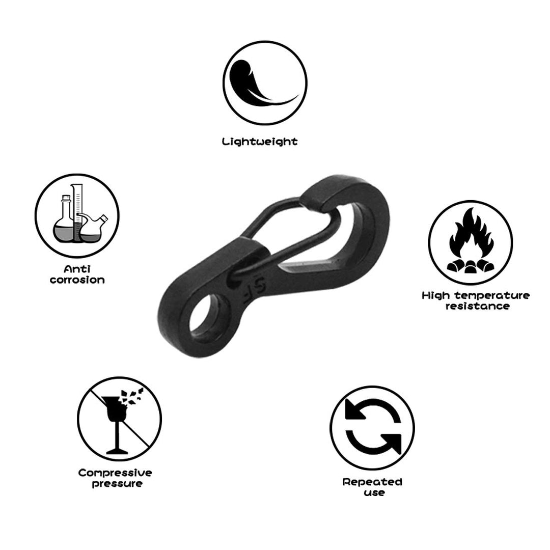 30PCS Mini SF Carabiner Clips Small Spring Snap Hook Tiny Carabiners Buckle Backpack Clasps EDC Keychain for Camping Bottle Using Accessories Paracod Tactical Survival Gear (3 Colors)