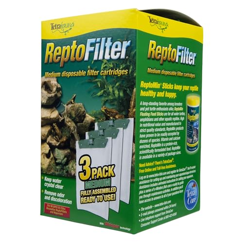 Fauna ReptoFilter Filter Cartridges, Size Medium, Filter Cartridge Refills, 3 Count