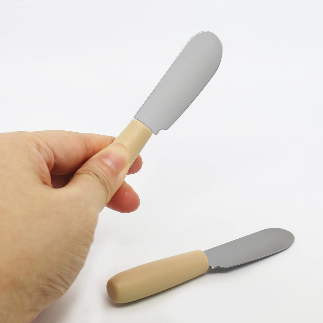 Stainless Steel Small Mini Butter Spreader, Sandwich Cream Cheese Condiment Knives Set, Plastic Handle, 4 Inches, Set of 3
