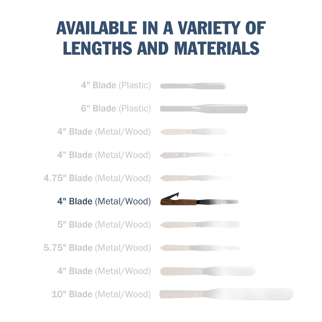 Apothecary Products 4 3/4 Tapered Spatula with Hook (Item #23325)