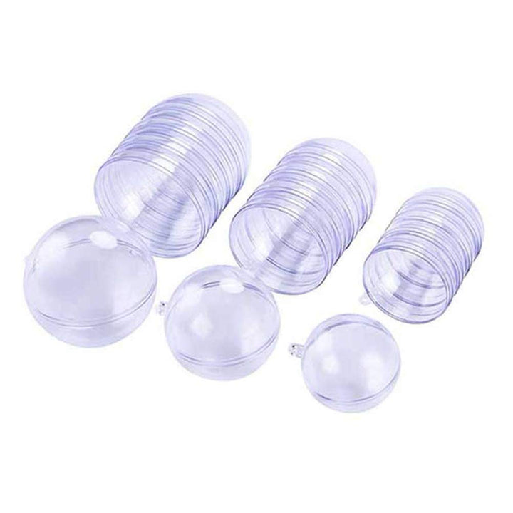 Rely2016 15PCS Transparent Plastic Fill-able Ball Ornam