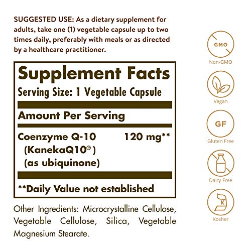 Solgar – Vegetarian CoQ-10 120mg, 60 Vegetable Capsules