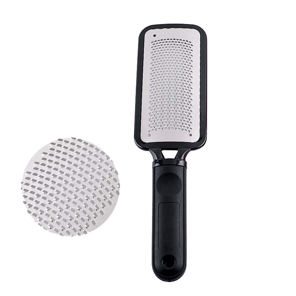 Jistl Foot File Colossal Foot Rasp Stainless Steel Pedicure Metal Surface Foot Care Tool, Foot Rasp Eliminate Feet Cracked Dead Thick Dry Hard Skin (Black&amp;10.6)