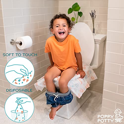 Logie &amp; Gray Kids Disposable Toilet Seat Covers 20 Pack – Extra Large, Complete Hygienic Protection, Travel-Friendly, Disposable Plastic Toilet Seat Cover – Kid-Friendly Toilet Covers Disposable