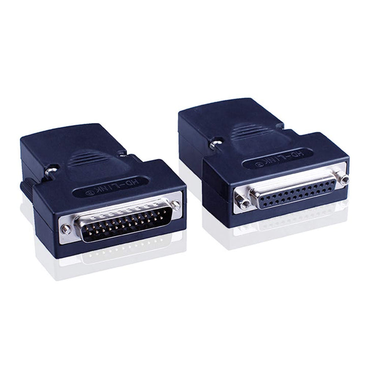 1PCS DB25 Solderless RS232 D-SUB Serial to 25-pin Port Terminal Female Adapter Connector Breakout Board with Case Long Bolts Nuts (Female)