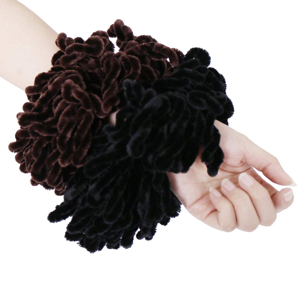 Volumising Hijab Scrunchie Plain Big Hair Ring Tie Bun Clip Hijab Scarf Volumizer Scarf (Black)