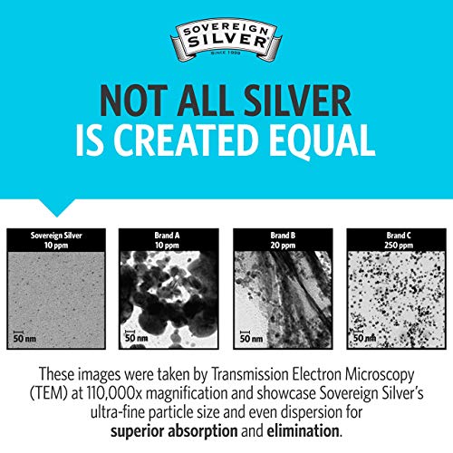 Bio-Active Silver Hydrosol for Immune Support - Colloidal Silver Liquid -10 ppm, 16oz (473mL) - Value Size