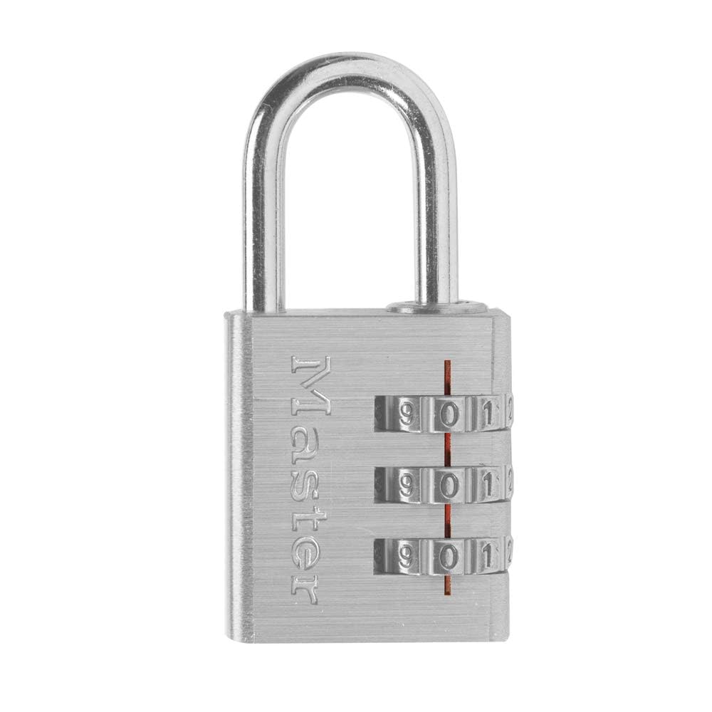 630D Set Your Own Combination Lock, Aluminum, 1-3/16 in. Wide