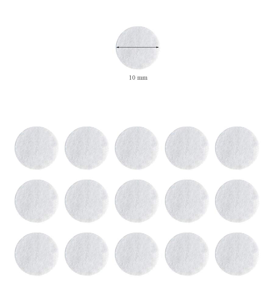 200 Pcs Microdermabrasion Cotton Filters Replacement 10 mm Dia Microdermabrasion Filters Facial Vacuum Filters Accesories Sponge Filter for Comedo Suction Microdermabrasion (White)