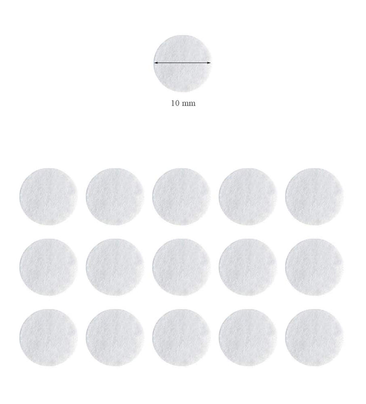 200 Pcs Microdermabrasion Cotton Filters Replacement 10 mm Dia Microdermabrasion Filters Facial Vacuum Filters Accesories Sponge Filter for Comedo Suction Microdermabrasion (White)