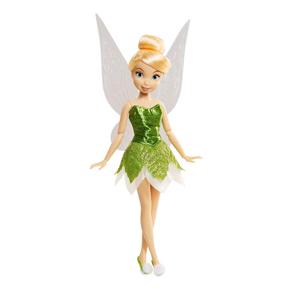 Disney Store Official Princess Classic Doll (Tinker Bell from Peter Pan), 11 Inches, Includes Brush with Molded Details, Fully Posable Toy in Classic Outfit Princess Toys for Girls