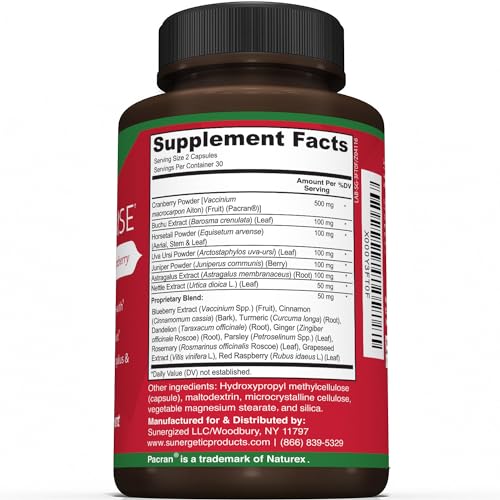 Premium Kidney Cleanse Supplement – Powerful Kidney Support Formula with Cranberry Extract Helps Support Healthy Kidneys &amp; Urinary Tract Support– 60 Vegetarian Capsules