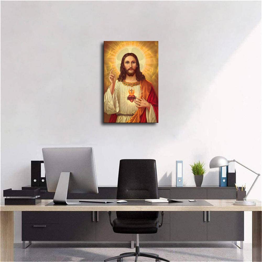 Sacred Heart of Jesus Christ Poster Picture Canvas Wall Art Print Home Room