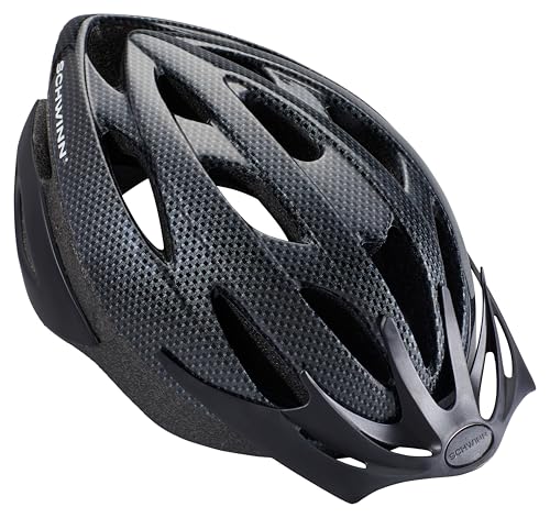 Thrasher Bike Helmet for Adult Men Women Age 14+ with Suggested Fit 58-62cm, Lightweight with Adjustable Side and Chin Strap, No Light, Carbon